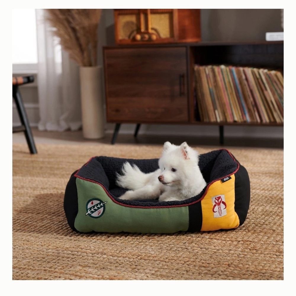 Cozy Black and Green Dog Bed